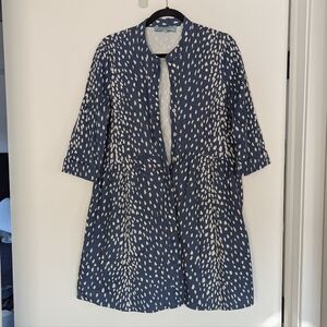 Tuckernuck Blue Antelope print shirt dress medium